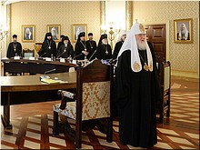 Святейший Патриарх Кирилл на заседании Высшего Церковного Совета в Храме Христа Спасителя, 04.04.2017 Святейший Патриарх Кирилл на заседании Высшего Церковного Совета в Храме Христа Спасителя, 04.04.2017