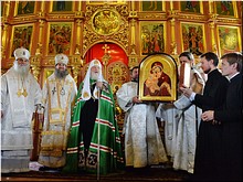 Святейший Патриарх Кирилл совершил Божественную Литургию в Богоявленском соборе Нарьян-Мара, 18.08.2018 Святейший Патриарх Кирилл совершил Божественную Литургию в Богоявленском соборе Нарьян-Мара, 18.08.2018