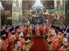 Архиерейская Божественная Литургия в Успенском соборе Московского Кремля в праздник Собора новомучеников и исповедников Церкви Русской, 11.02.2019 Архиерейская Божественная Литургия в Успенском соборе Московского Кремля в праздник Собора новомучеников и исповедников Церкви Русской, 11.02.2019