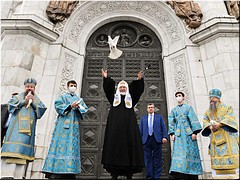 В праздник Благовещения Пресвятой Богородицы Предстоятель Русской Церкви совершил Литургию в Храме Христа Спасителя, 07.04.2021 В праздник Благовещения Пресвятой Богородицы Предстоятель Русской Церкви совершил Литургию в Храме Христа Спасителя, 07.04.2021