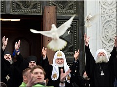 В Праздник Благовещения Святейший Патриарх Кирилл совершил Литургию в Храме Христа Спасителя, возглавил торжества по случаю прославления в лике святых священника Михаила Красноцветова, 07.04.2022 В Праздник Благовещения Святейший Патриарх Кирилл совершил Литургию в Храме Христа Спасителя, возглавил торжества по случаю прославления в лике святых священника Михаила Красноцветова, 07.04.2022