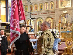 В Александро-Невском соборе Краснодара состоялось освящение знамени казачьей бригады «Кубань» и его передача казакам-добровольцам — участникам специальной военной операции, 14.10.2022 В Александро-Невском соборе Краснодара состоялось освящение знамени казачьей бригады «Кубань» и его передача казакам-добровольцам — участникам специальной военной операции, 14.10.2022